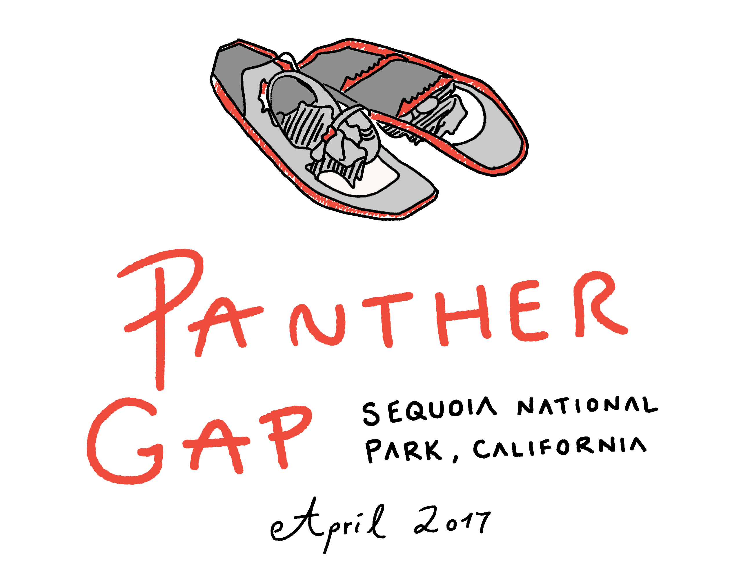 Panther Gap winter backpacking story doodle